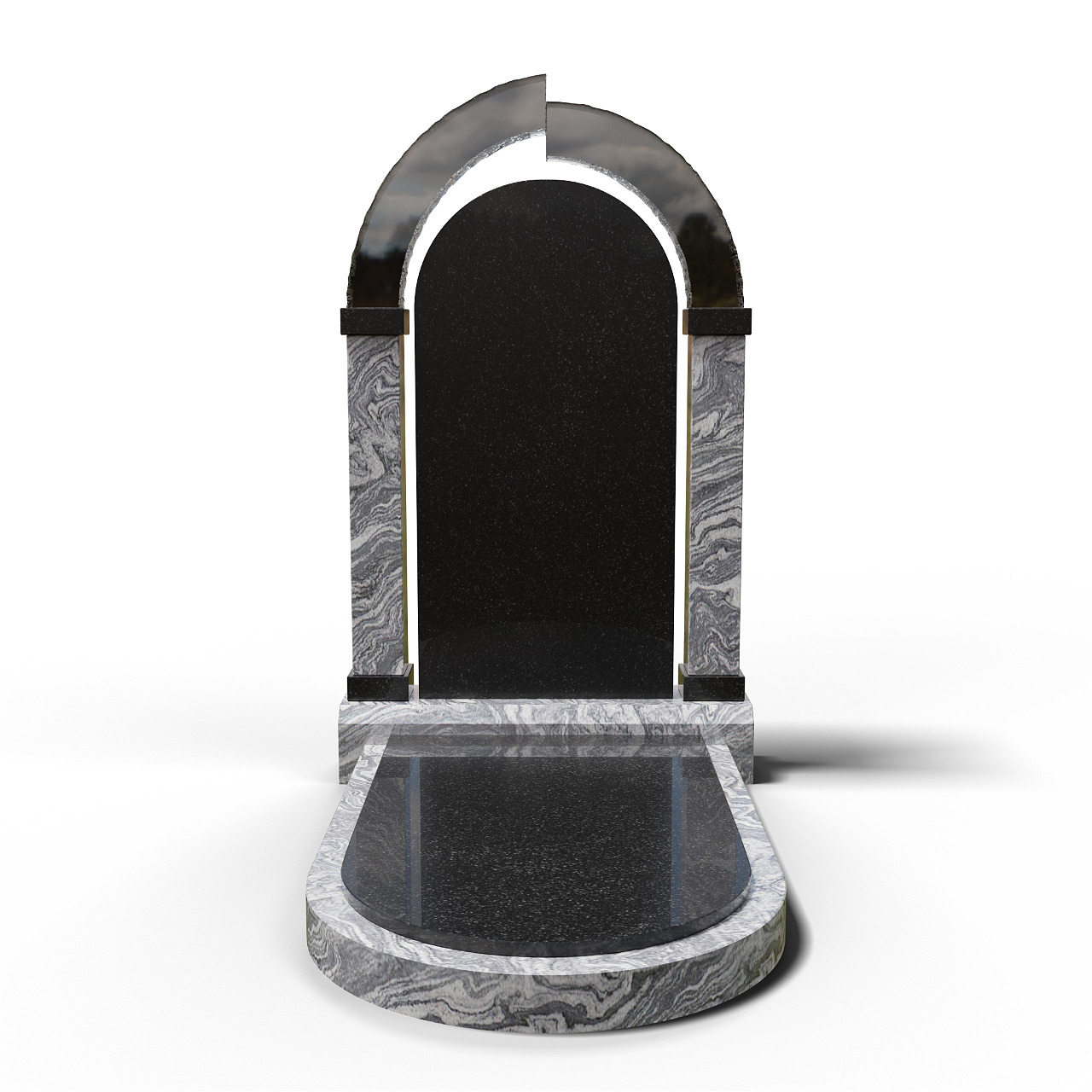 Памятник дизайнерский со стеклом Вольта